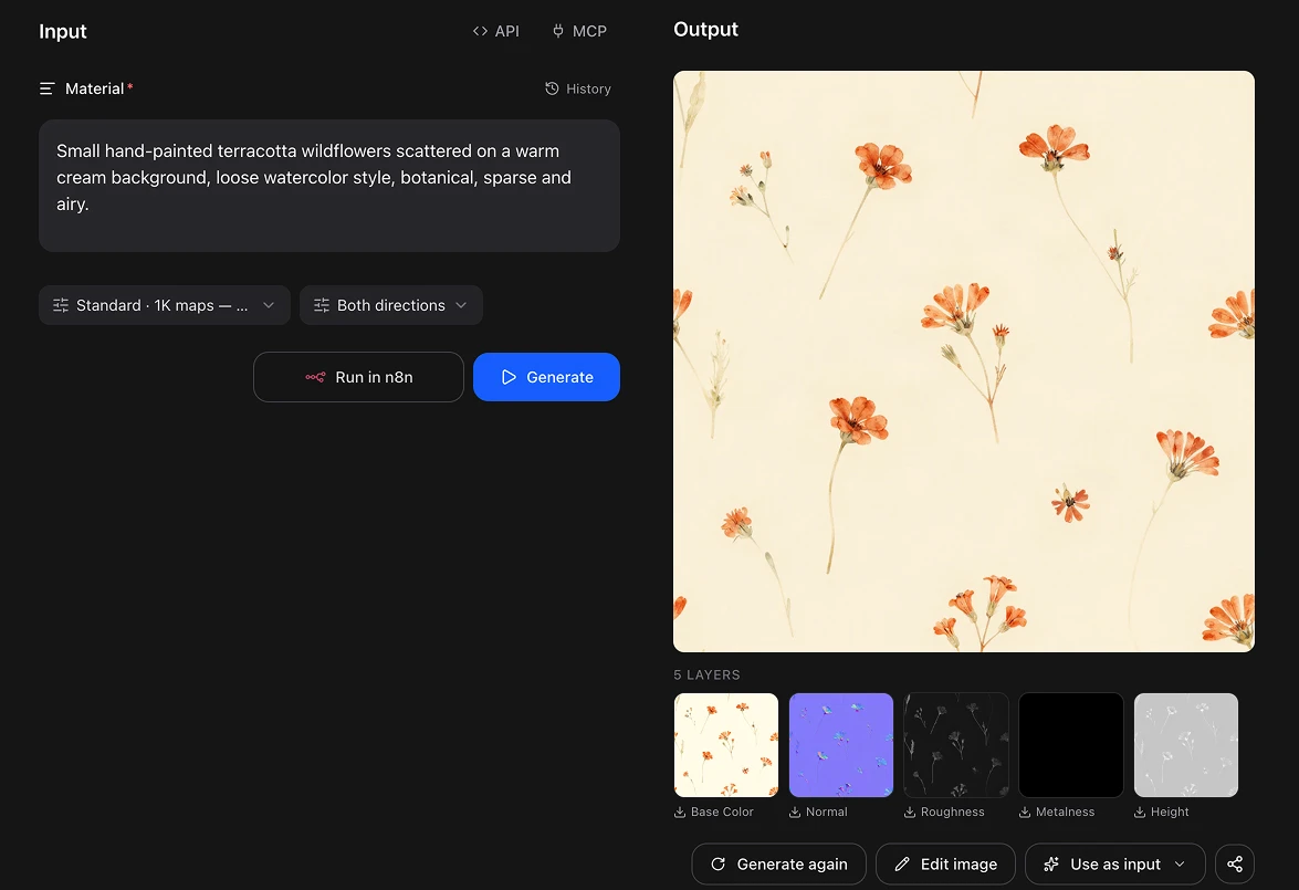 seamless repeat pattern for Spoonflower platform AI