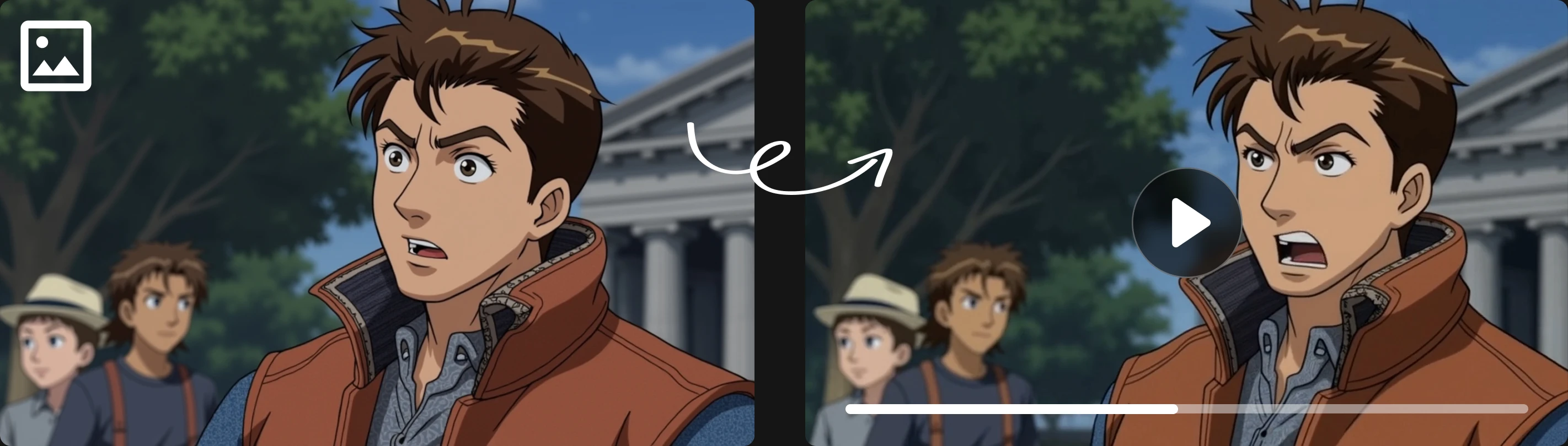 AI artificial studio animate ads video 2d