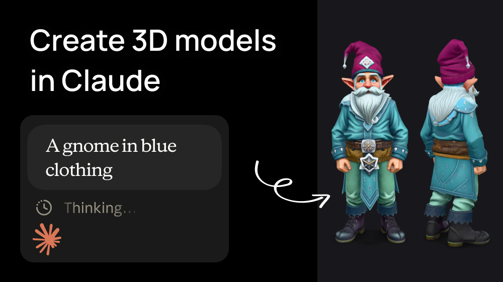 How to generate 3D models in Claude and import them into Blender