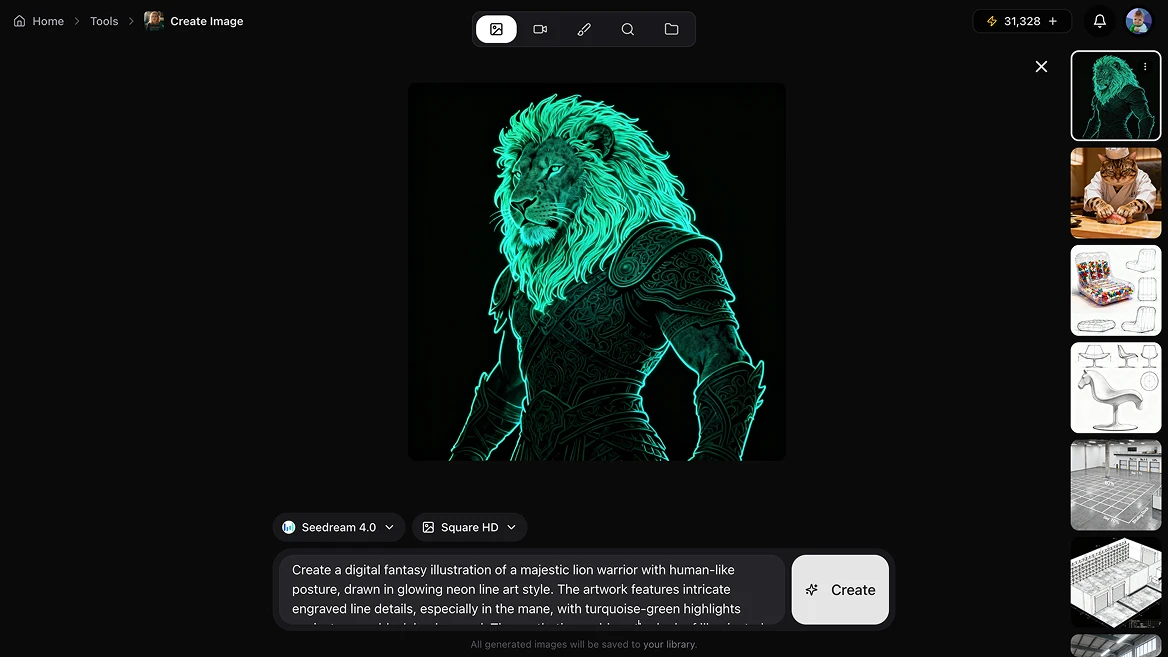 AI artificial studio framer university scan 3d effect depth map