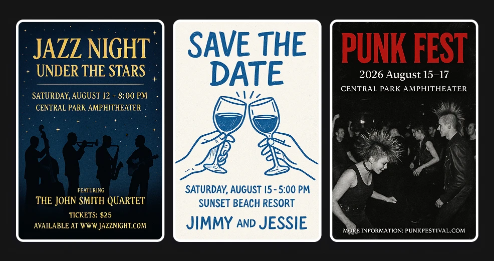 event poster flyer with AI tools