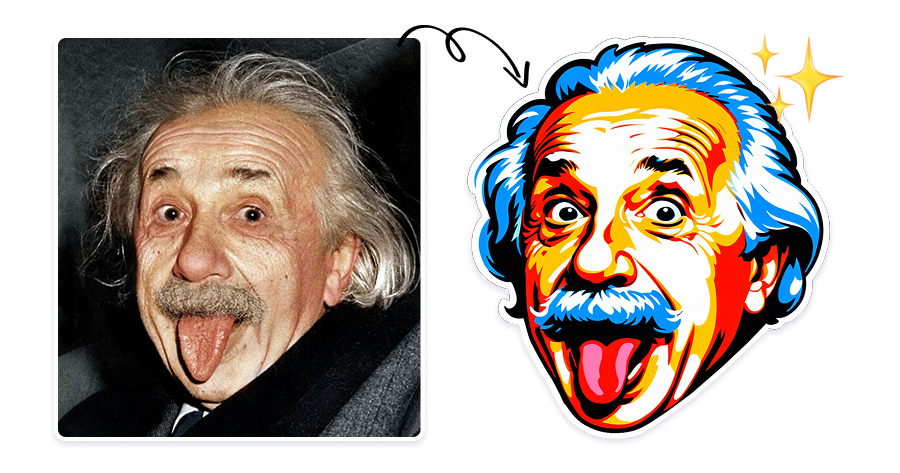Create face stickers with the AI sticker generator: convert face to ...