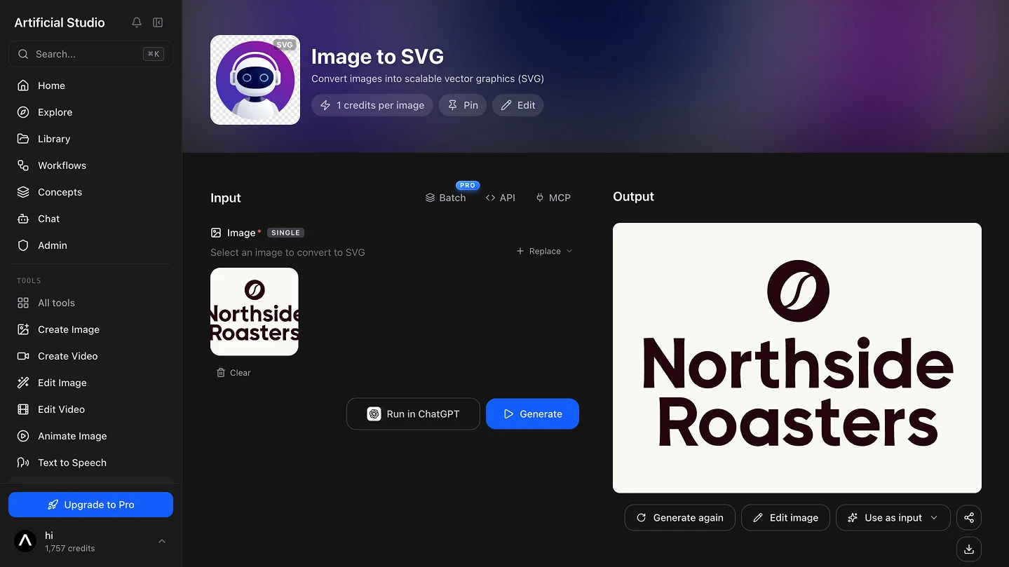 vectorize a logo without Illustrator AI