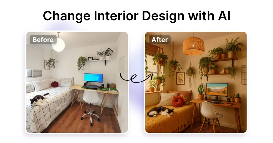 AI Interior Design Makeover – Room redesign tool | Artificial Studio ...