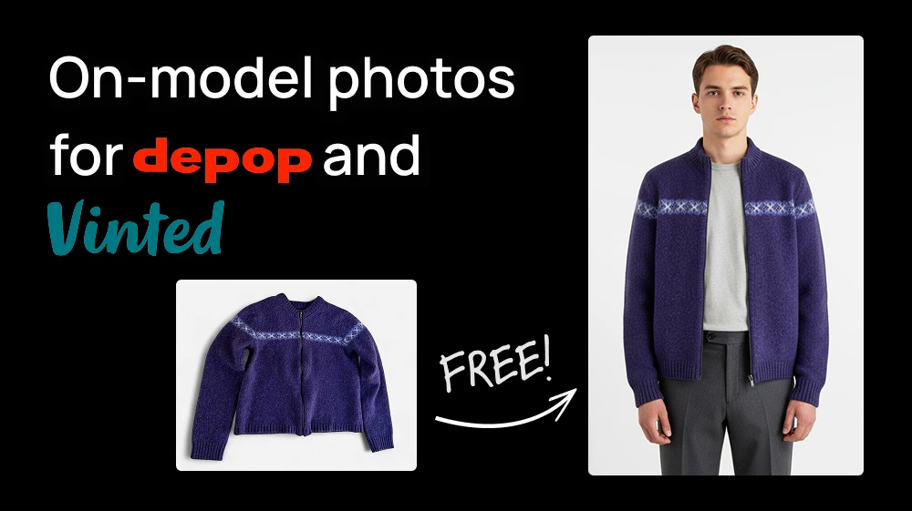How to make on-model photos for Depop and Vinted for free