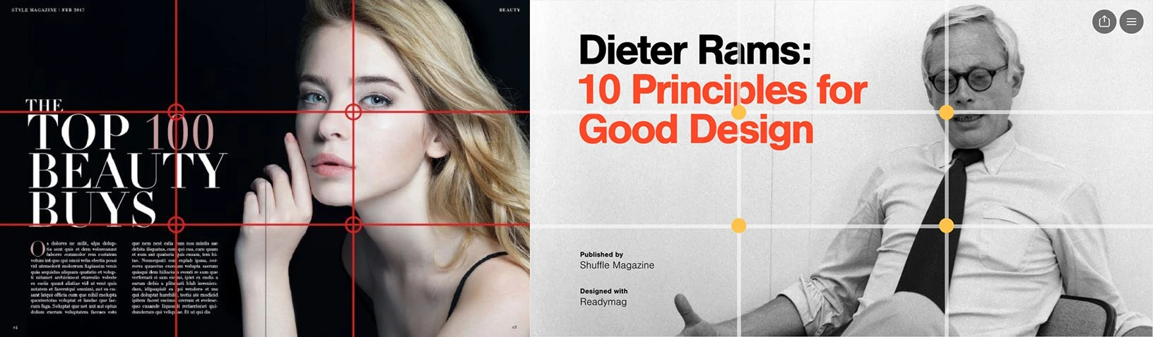 rule of thirds in photographs and designs hierarchy