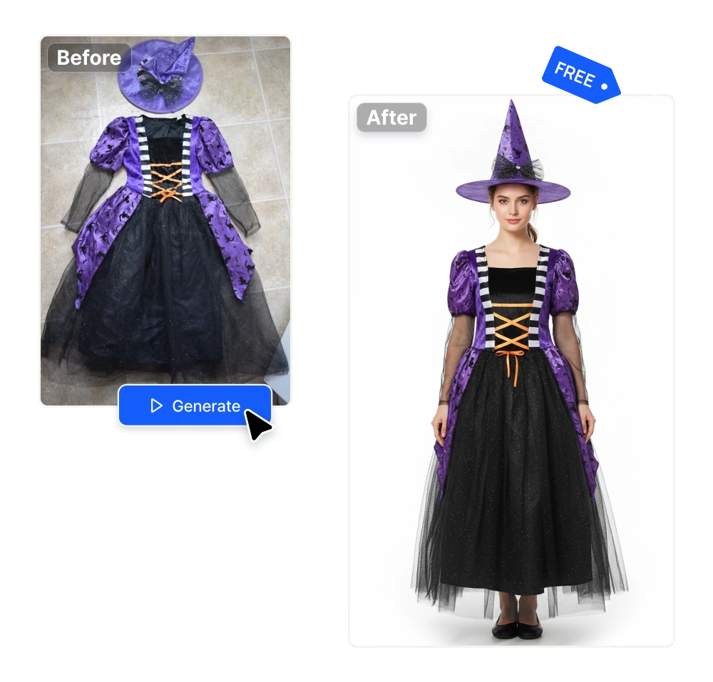 Halloween product photos without a model