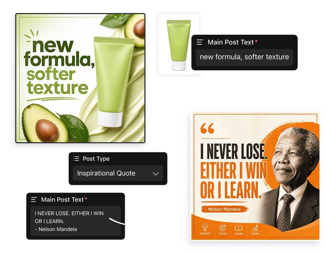 Design and marketing assets, ready to publish