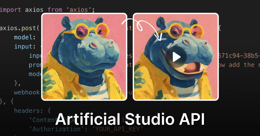 Artificial Studio API – One API for Video, Image, Audio & Text AI ...