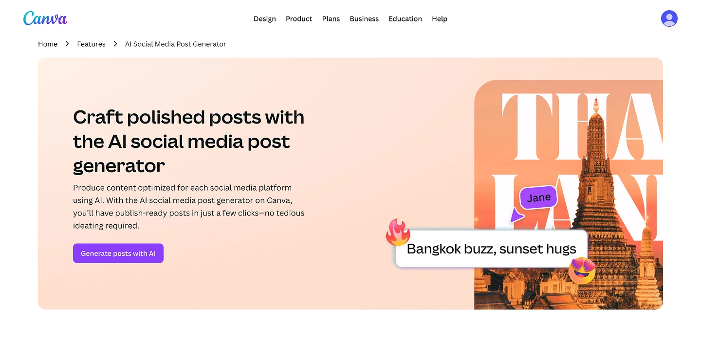 canva social media post generator