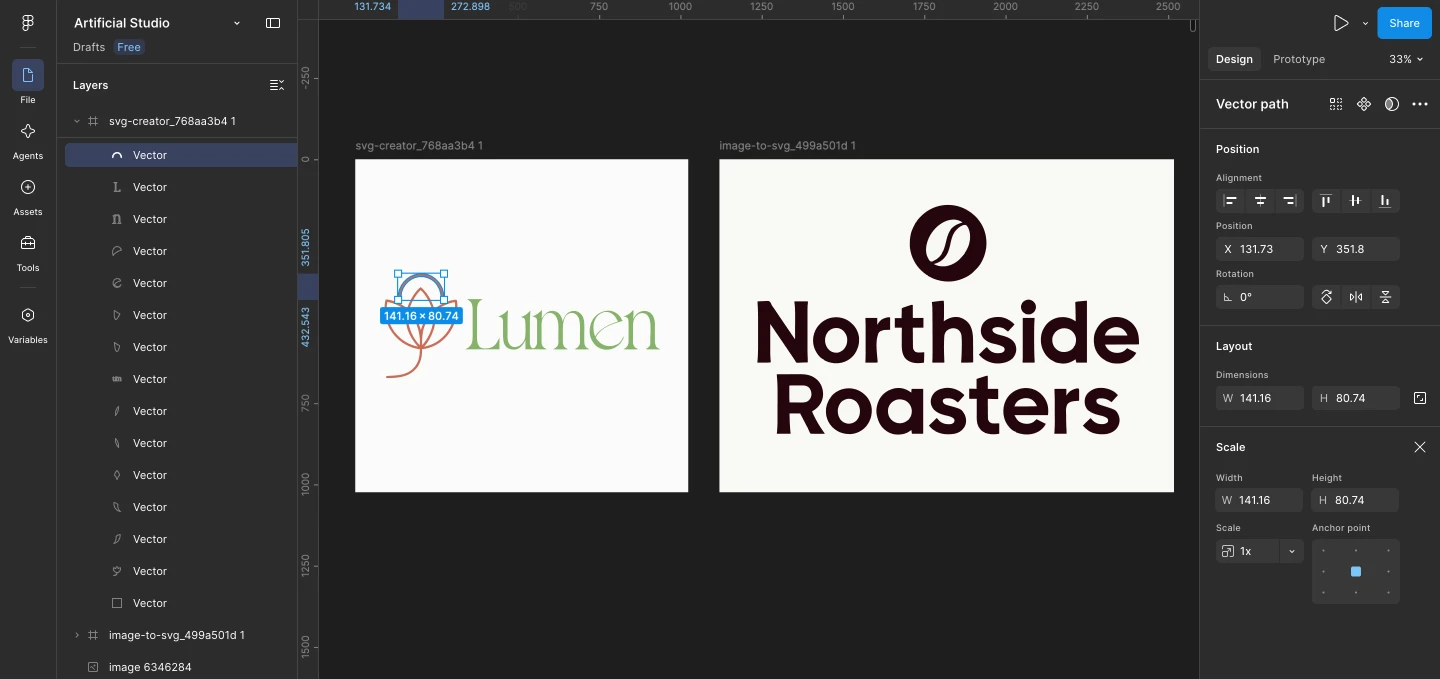 vectorize a logo without Illustrator AI