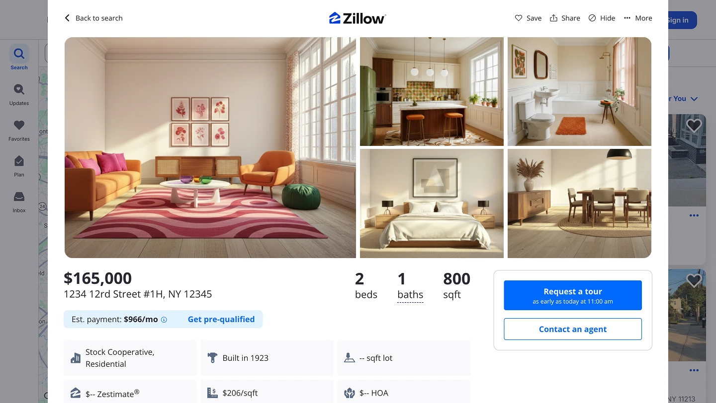 virtually stage photos AI zillow free