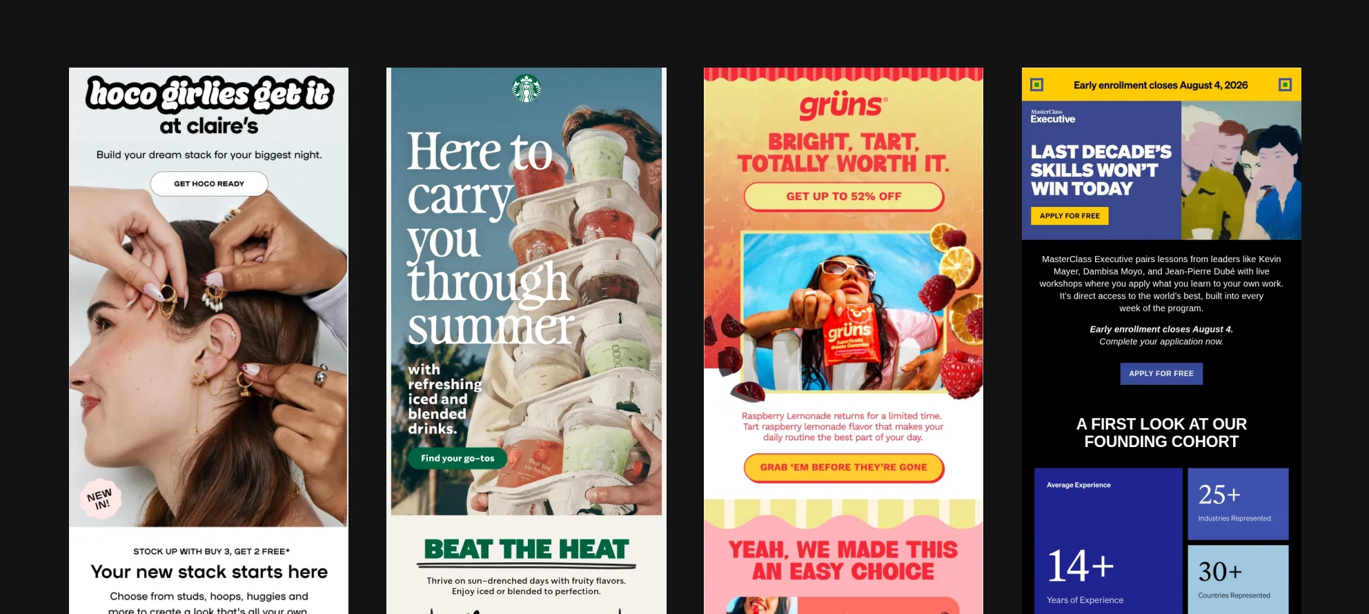 Email Design Trends 2026 bold typography examples