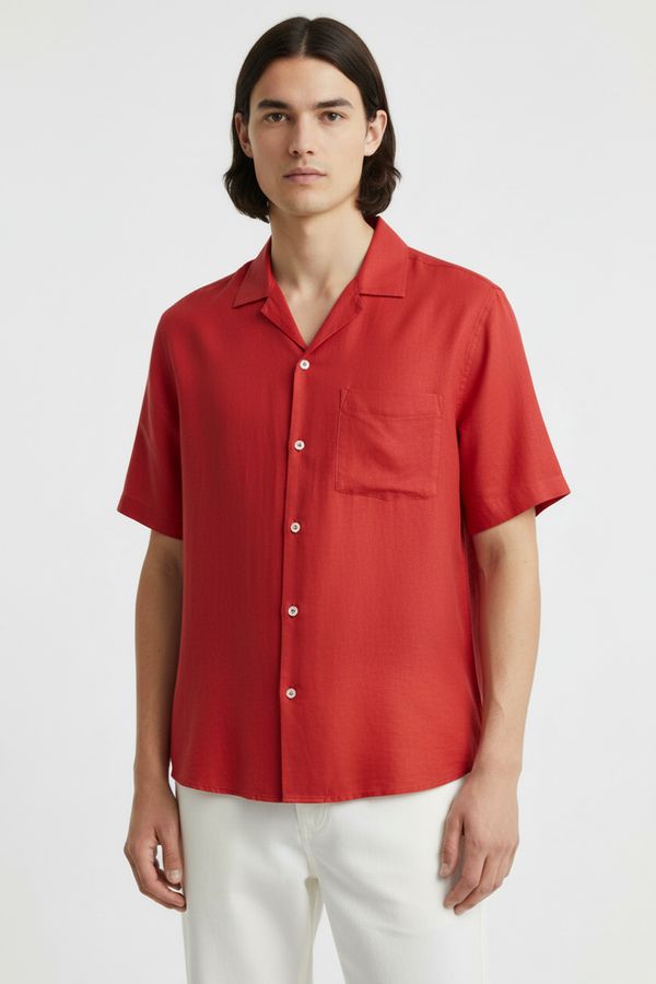 a red shirt