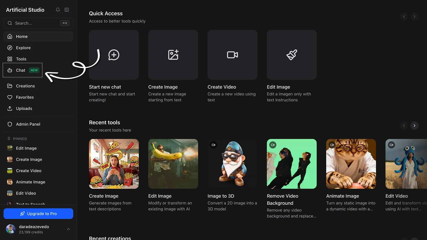 ai assistant chat creative tools